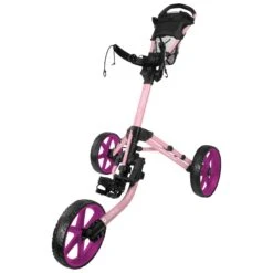 FastFold Mission 5.0 Trolley - Fuchsia Wheels -Golf gear Sales Store hjo3hp0ax30